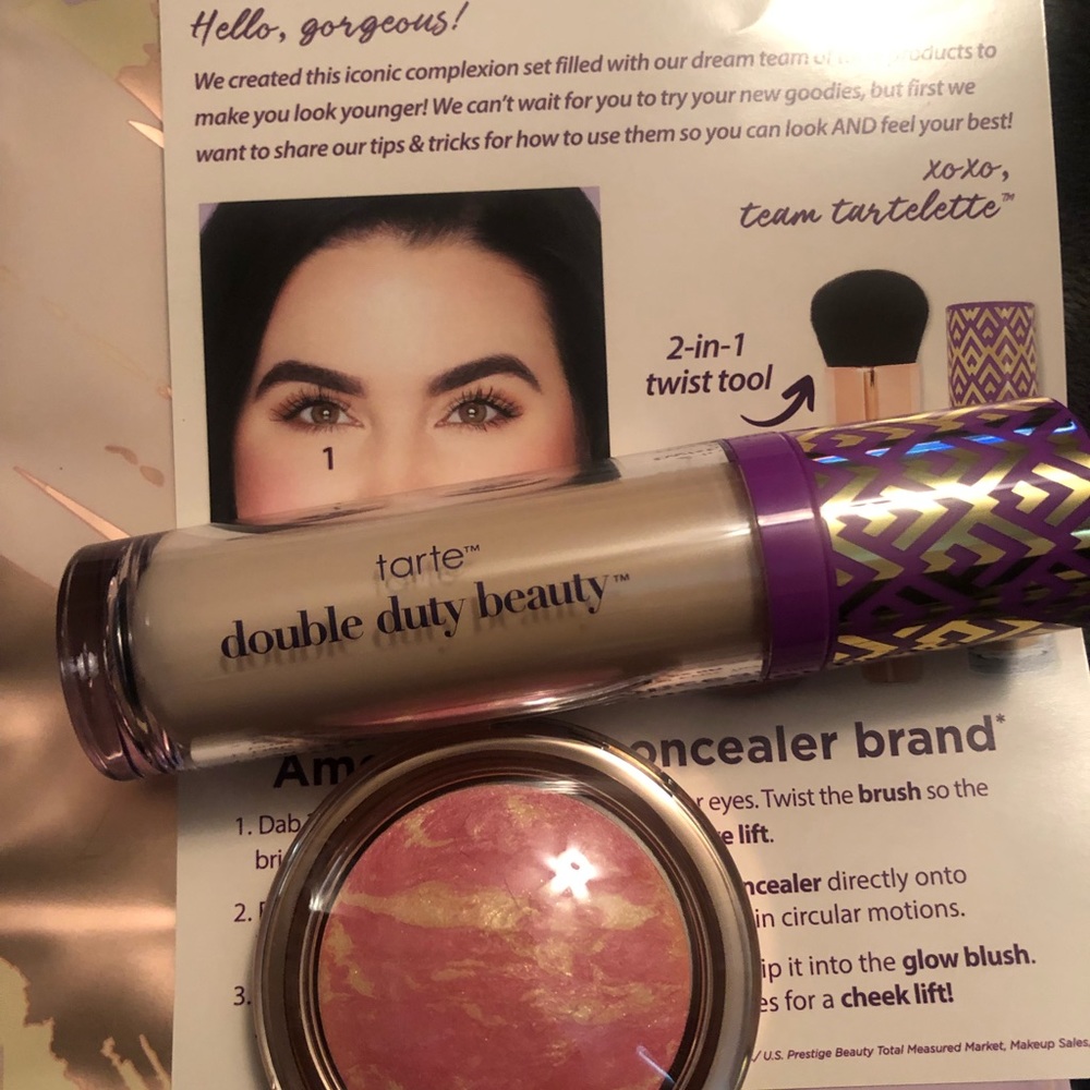 Tarte - Double duty beauty-12N fair natural and glow blush-luminous pink - new